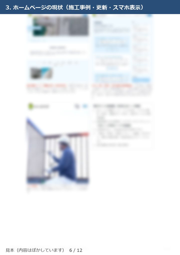 見本6ページ目 サイトの現状